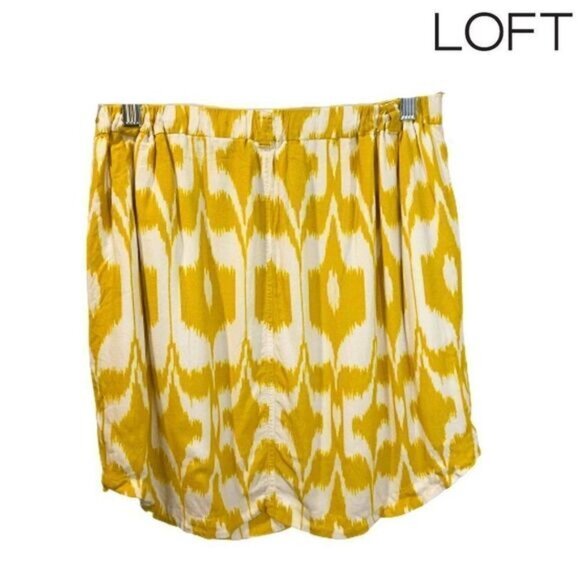 LOFT Women's Islander Ikat Print‎ Button Front Skirt - Picture 2 of 9